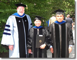 Professor George McCabe, Ms. Yun Wang and Professor Chong Gu