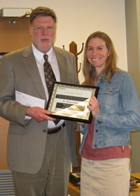 2008 winner of the I.W. Burr Award - Dr. Shannon Knapp