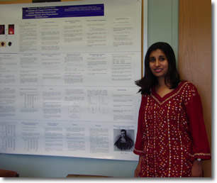 Professor Bhramar Mukherjee with her winning poster.