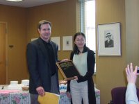 Dachuang Cao receives her I.W. Burr Award