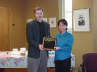 Zhen Jiang receives her I.W. Burr Award
