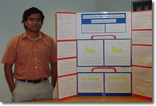 Surya Tokdar and his award winning poster at the Fifth International Workshop on Objective Bayes Methodology