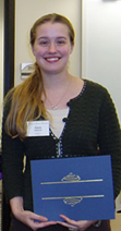 Gayla Olbricht receives her $500 travel grant