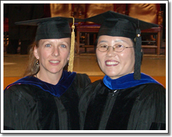 Professor Rebecca Doerge with Dr. Kyunga Kim