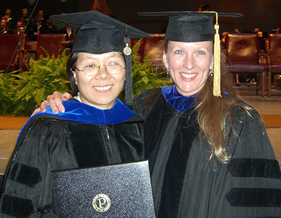 Professor Rebecca Doerge with Dr. Lingling An